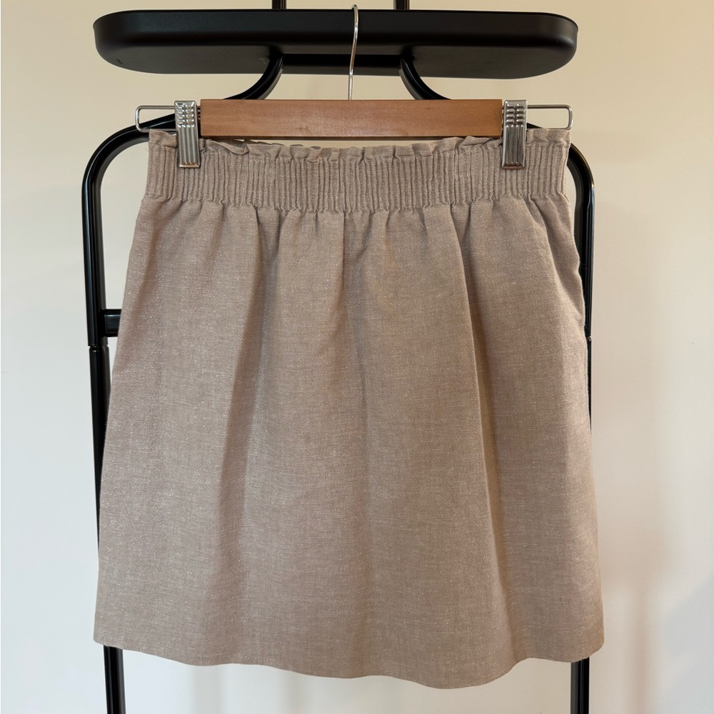 J. Crew Beige Skater Skirt - Picture 2 of 4